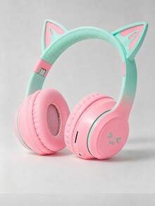 Cute Cat Ear Wireless Bluetooth Headphones, With LED Lights, Foldable & Adjustable Earmuffs, Comfortable Over-Ear Design, Suitable For Girls, Compatible With IOS/Android, Applicable For Gaming/Online Classes - View 17
