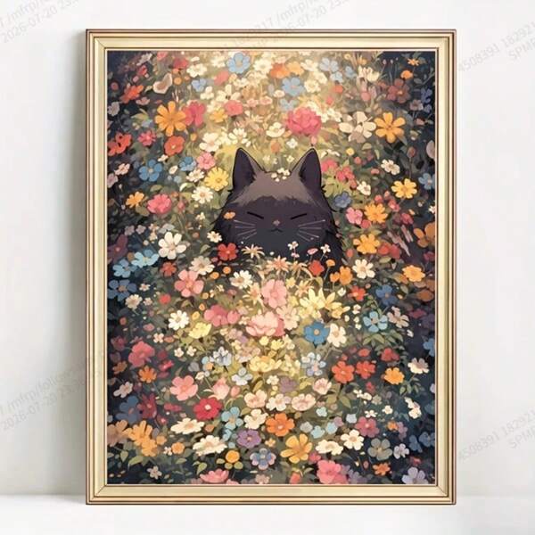 Frameless 1 Set Home Wall Decor Diamond Painting, Combining 5D Diamond Art, Perfect For Adult Beginners DIY Full Round Diamond Painting, Ideal For Decorating Space And Giving Surprise Gifts
