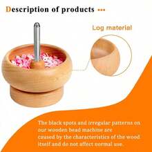Wooden Bead Spinner Set, Designed For Bead Enthusiasts, Handmade Jewelry Makers, Designers, Suitable For Making Various Bracelets And Necklaces. - New Small Size - View 10