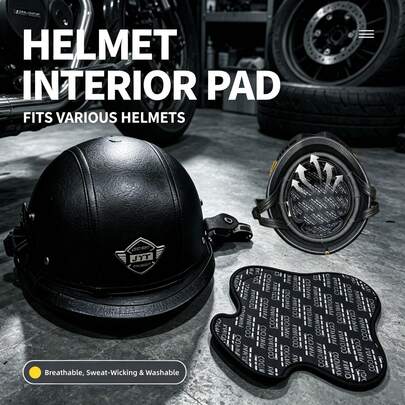 1 pieza Almohadilla interior desmontable universal para casco