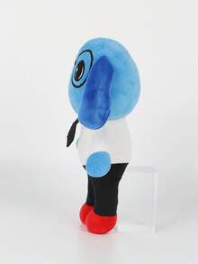 BIUBLIULAND Boneka Anjing Lucu Bertelinga Panjang Biru Ukuran 10 Inci, Boneka Hewan Kartun Lembut dengan Kacamata/Tongkat Penopang, Mainan Figur Karakter Game Lucu dan Menyeramkan untuk Hadiah Anak-Anak Penggemar - MultiWarna - View 5