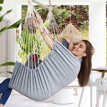 Patio Lounge Chair & Swing Chair - Light Grey Tablecloth - View 3