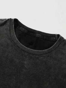Women's Summer Casual T-Shirt, Y2K Letter & Car Print Round Neck Short Sleeve Crew Neck Tee For Holiday, Vacation, Spring Festival & Graphic Summer - 黑色1 - 查看 3