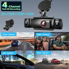 360°全視角 4通道 2K行車記錄器，汽車前後內側左右行車攝影機，FHD DVR 循環錄影，3吋螢幕，不含SD卡 - Dash Cam Y18 - 查看 2