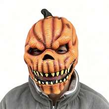 2pcs Halloween Horror Latex Masks, Bloody Ghost / Pumpkin Head / Bone Skull Head Cover, Escape Room Mystery Party Costume Props - Multicolor - View 5