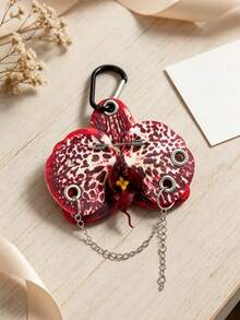 1 Piece Of Punk Rivet Imitation Orchid Flower Bag Hanger / Y2K Keychain / Flower Pendant Keychain / Car Keychain / Gift For Friends - Multicolor - View 4