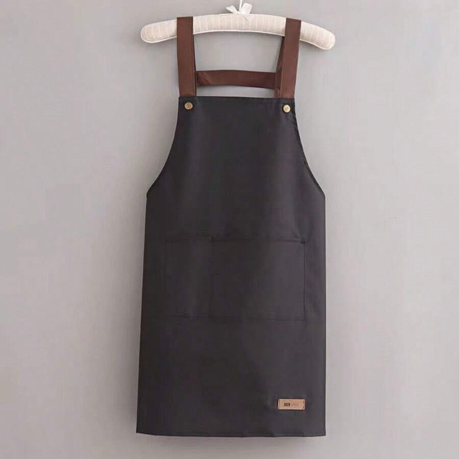 Adjustable Stain‑Resistant Apron Lightweight Practical Work Apron For Home Cooking Barista Coffee Shop Baking Restaurant Kitchen Supplies - Black - View 1