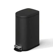 Slim 10L  Metal Bathroom Trash Can With Lid – Step-On Pedal, Soft Close, Removable Inner Bucket, Odor Control – Appropriate For Bedroom, Kitchen, Office - B - View 1