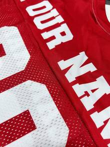 Women's Custom Short Soccer Jersey Shirt, Personalized Red Short Sports Team Uniform, Customizable Team Name And Number, Women's Game Day Wear Summer - Red - View 7