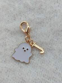 1 Buah Liontin Hantu Paduan Seng dan Gantungan Kunci Bertanda Huruf, Aksesori untuk Tas, Ransel, Dompet, Tas Dokumen, Kunci Mobil, Hadiah Pesta Liburan, Hadiah Ulang Tahun, Hadiah Hari Ibu/Hari Ayah, Hadiah Kembali ke Sekolah/Wisuda, Hadiah Halloween, Gantungan Kunci Buatan Tangan Kreatif - MultiWarna - View 24
