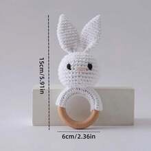 Handmade Crochet Rabbit Rattle, Baby Interactive Crochet Toy, Built-In Bell, 3D Cute, Rich Details, Attract Baby's Attention, Develop Baby's Hearing, Baby Shower Gift, Sleep Soothers, New Mom Gift, Christmas Gift, Easter Gift, Newborn Memorial Gift - Multicolor - View 10
