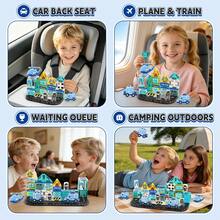 40pcs Portable Police Theme Magnetic Window Stickers Set, STEM Education Magnetic Building Blocks, Creative Road Scene Construction Toy, Suitable For Children 3 Years Old And Above Magnetic Blocks Learning Toy, Holiday And Birthday Gift - Multicolor - View 6
