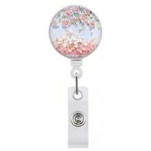 1pc Random Style Floral Sky Cute Retractable Badge Reel Clip For Teachers, Students, Doctors, Nurses, Office Gift - One Size - View 4