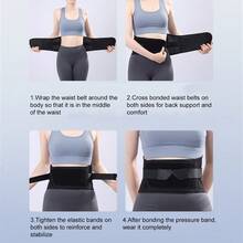 Waist Support Belt - Instant Relief, Breathable, Suitable For Men And Women - Black - View 6
