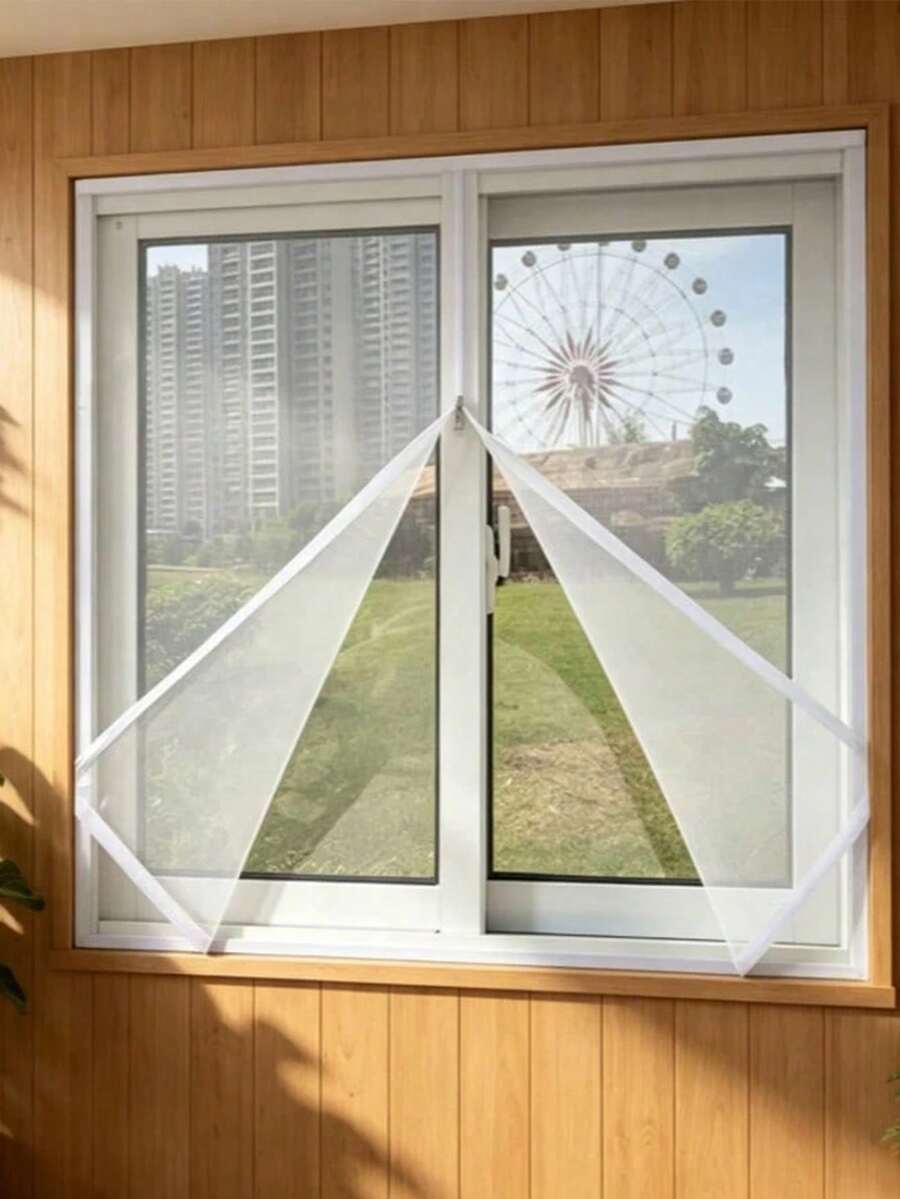 Home Anti-Mosquito Mesh Window Screen;Dust-Proof Window Screen,Upgraded Zipper Design For Easier Window Access, Self-Adhesive No Drilling Installation, Removable & Reusable, Suitable For Various Windows, Prevent Mosquito Disturbance - Multicolor - View 1