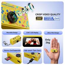 Kamera Gantungan Kunci Mini 1080P, Layar HD 0,96 Inci, Dilengkapi Kartu Memori 32GB, Sudut Pandang Lebar 160°, Tali Pengikat Anti-Hilang, Cocok Untuk Dewasa/Remaja/Perjalanan Luar Ruangan - View 6