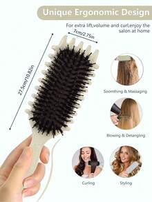 Hair brushes-EU+UK 2035brushes Curly Hair Comb - Anti-Static Nylon Bristles, Suitable For Curly Hair, Smooths And Defines Natural Curls, Reduces Frizz And Split Ends, Unisex - Multicolor - View 7