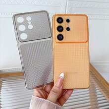 1 buah Casing Ponsel SAM S24 ULTRA Motif Berlian Berkilau Kompatibel dengan Apple S24/S25 Transparan A55 Soft Shell A36 - Grey - View 3
