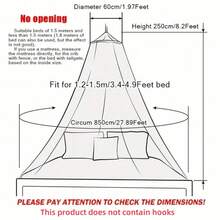 1pc Mosquito Net, Outdoor Camping Tent, Princess Dome Canopy, Indoor/Outdoor Universal, Fully Enclosed Round Dome Design, Insect-Proof, Easy To Install, Suitable For Outdoor Camping And Home - Dome Mosquito Net - View 3