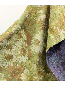1pc Thick Blue&Green Chrysanthemum Oil Painting Style Jacquard Fabric, Pre Cut 19.6in X 58.2in, 39in X 58.2in, DIY Sewing Fabric, Suitable For Handmade Sofa Covers, Tablecloths, Pillows, Bags, Dresses, Curtain, Background Decoration Fabrics, Etc - Chrysanthemum - View 10
