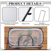 1 Pacote Capa de Proteção de Plantas de Jardim Branca, com 8 Estacas de Solo, Capa de Jardim de PE Mais Grossa, Acelerador de Plantas, Capa de Proteção de Estufa, com Zíper para Plantio em Canteiros Elevados, Frutas e Vegetais (39 X 18 X 16 Polegadas) - conjunto de uma peça - Visão 3