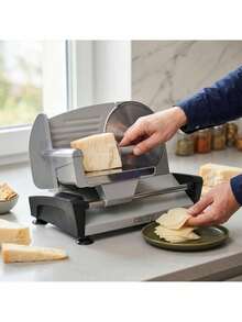 Adler Food Slicer, Meat Slicer, Slicer, Bread Slicer - Heavy-Duty Design, Stainless Steel Blade, Adjustable 0-15mm Thickness, 400W, Foldable Table, Removable Pusher, Anti-Slip Feet - EU E Type Plug(220-240V) - View 8