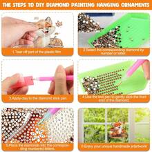 Colgante de pintura de diamantes con diseño de zorro lindo, arte de ventana de pintura de diamantes con diseño de animal lindo, colgante de pintura de cristal con estilo de diamante de forma única, kit de pintura de strass acrílico, decoración de ventana y pared - Ver 7