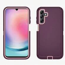 Anti-Drop Anti-Shock Anti-Wear Full Body Protection Phone Case, Durable And Sturdy, 3-In-1 Protective Case Compatible With Iphone, Galaxy And Other Phones - Wine Pink - View 66