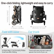 Lightweight 2-In-1 Travel Stroller, 360° Reversible Seat, Portable Folding Stroller With Breathable Backrest And Shock Absorption - Black - View 6