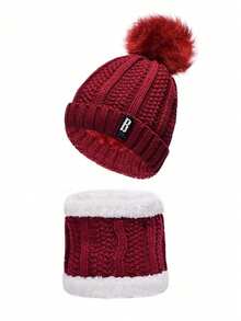 Autumn/Winter Thickened Velvet Hat, Warm Ear Protection Scarf, Outdoor Travel Set - Multicolor - View 9