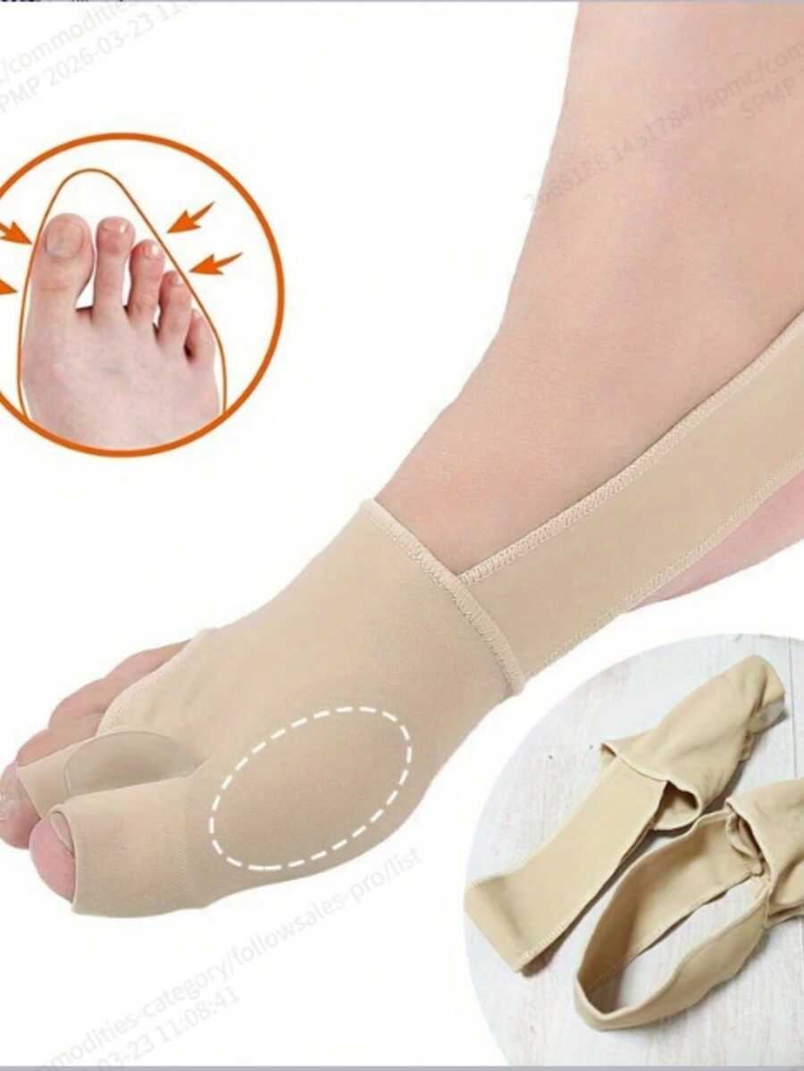 2pcs Comfortable & Durable Toe Separator Socks, Perfect For Foot Care, Day & Night Use, Suitable For Men & Women, Foot Care Socks, Durable Footwear - A - View 1