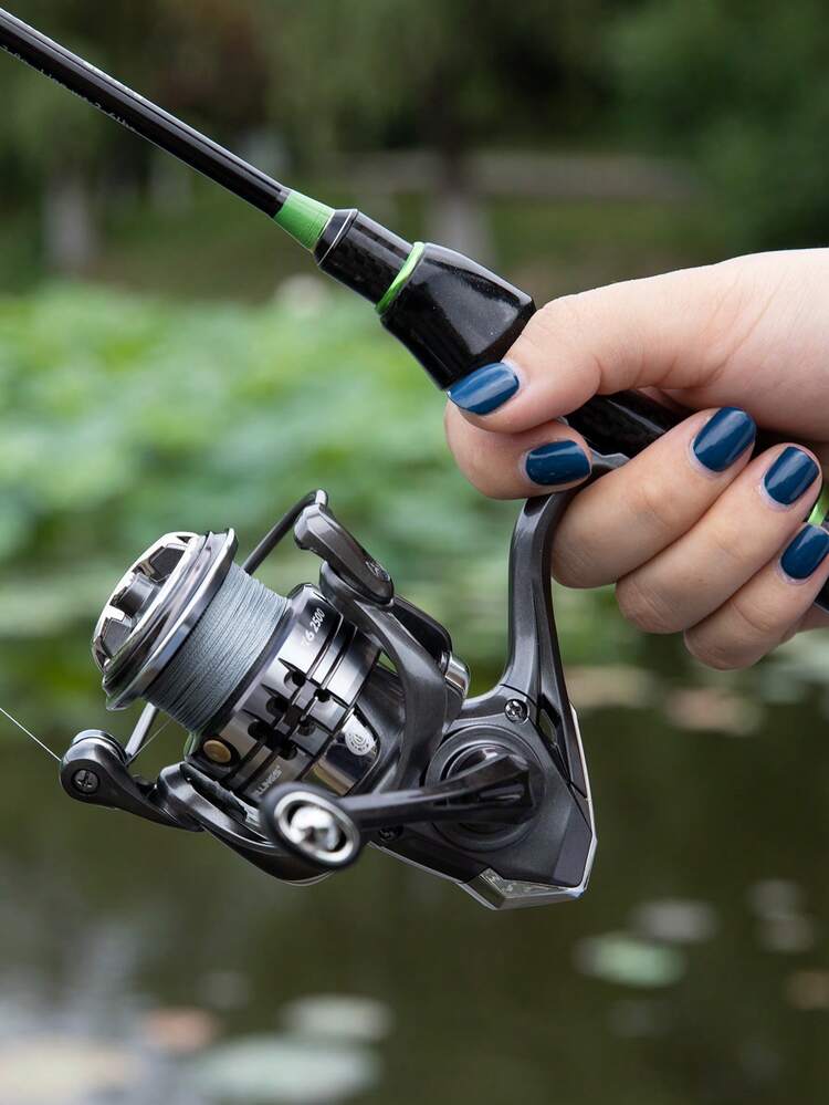 BILLINGS Spinning Reel,10KG Max Drag Spinning Fishing Reel,Aluminum Spool,With Braid-Ready,5.2:1 Gear Ratio,For Freshwater Saltwater,Carbon/ Nylon Body - Multicolor - View 2