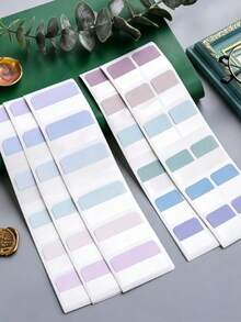 Book Annotation Supplies,10sheets , Can Be Used For Index Labels, Bookmarks, Etc., 60 Colors Available, Suitable For Classification, Memos, Bookmarks, Etc., Transparent, Fluorescent Index Labels, Back To School Essential - A - View 5