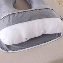 1pc G-Shaped Large Maternity Pillow Case (Pillow Case Only) Removable & Washable (Visually Oversized) - Multicolor - View 5
