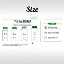 1件客製化Logo垂直商業招牌，可客製Logo/文字的懸掛布製橫幅，市集展示、快閃店品牌宣傳、攤位展覽用 - 彩色 - 查看 8
