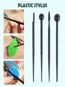 18/13/9/4Pcs Clay Sculpting Tools Set Double Ended Ball Stylus Silicone Tips,Pointed Tips Stainless Steel For Pottery Cake Decorating - Multicolor - View 9