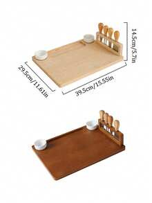 1 Set Papan Keju Kayu, Set Papan Keju Kayu Multifungsi, Cocok Untuk Sarapan di Rumah, Buah, Camilan, Piknik di Luar Ruangan, Pesta, Piring Keju untuk Teh Sore, Piring Ham, Hadiah - View 6