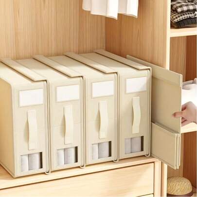 4 Pcs Bed Sheet Organiser Folding Storage, Bedding Organiser Box With Zip For Sheets, Duvet Covers, Clothes, Towels And Blankets