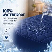 AVXLRQ Almohadilla refrescante de verano (sin funda de almohada): agradable para la piel, transpirable, fresca para dormir, protección elástica para el colchón, resistente a las arrugas y a la decoloración, lavable a máquina, varios colores para elegir. Color aleatorio. - Negro - Ver 3