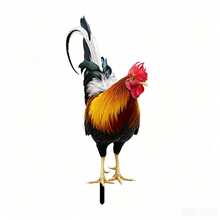 3D Acrylic Rooster Garden Outdoor Decor Creative Yard Ground Stake - B - View 8