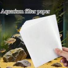 30 Packs/100 Sheets High-Absorption Filter Paper For Aquariums | Dust-Free Water Purifier, Suitable For Freshwater And Saltwater Tanks | Removes Yellow Water, Odors, Chlorine, Chlorine And Ammonia | Essential PH Stabilizer For Fish Tanks, Turtle Tanks And Seafood Tanks - C-White - View 7