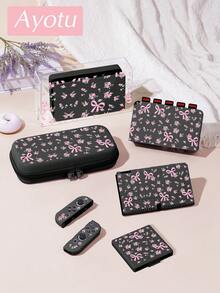Ayotu 適用於 Switch/Switch OLED/Switch Lite 花卉與蝴蝶結圖案遊戲主機外殼與配件，套裝包含保護殼、收納袋、底座外殼、控制器保護套及多款配件可供選擇，返校禮物/生日禮物/週年禮物 - 查看 11