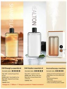 Value Gift Set! Wireless Portable Aromatherapy Diffuser With 7 Adjustable Settings, 6 Types Of 40ml Essential Oils For Easy Switching, USB-C Fast Charging + Digital Display Screen, Long-Lasting Fragrance All Day - D8K - View 16