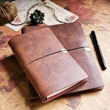 A5 Vintage Loose-Leaf Notebook Binder, Leather Textured Cover Journal With Elastic Band, 6-Ring Planner With Lined Pages, Retro Diary Organizer, Suitable For Writing, Note-Taking, Office, Study And Travel, Daily Planning Gift Journal, Back To School Supplies - Multicolor - View 4