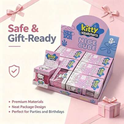 asmodee Mainan Squishy Schylling NeeDoh Nice Cube, Kubus Sensorik Super Padat dengan Daya Pantul Lambat, Berbagai Warna (Acak)