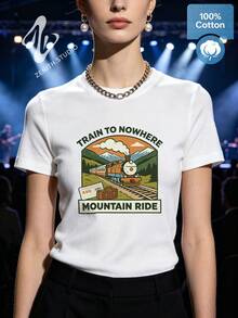 Women T-Shirts - 白色 - 查看 1