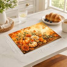 1pc Pumpkin Pattern Diatomaceous Earth Kitchen Drain Mat, Quick-Drying Absorbent Non-Slip Coffee Machine Mat And Dish Drying Mat, Suitable For Kitchen Countertop, Dining Table And Autumn Home Decor - Multicolor - View 13