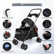 Pet Strollers - Black - View 2