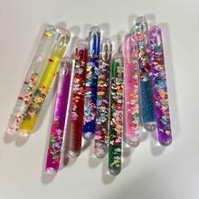 1/2/4/6pcs Liquid Sand Rotating Bar Stress Relief Portable Fun Desktop Countdown Decompression Toy Fingertip Entertainment Essential Gift For Daily Office And Entertainment Collection Display And Storage - Multicolor - View 4