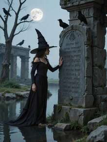 Halloween Y2K Retro Gothic Wool Knitted Witch Hat, Suitable For Parties, Festivals, Can Be Used As A Gift For Friends, Unisex - A - View 7